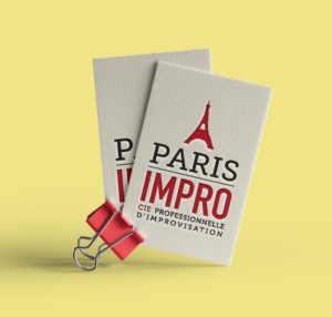 Création de logo pour compagnie de théâtre Paris impro / Graphiste freelance Paris