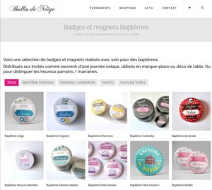 Création de site boutique créatrice Bulles de neige / Graphiste freelance Paris 14