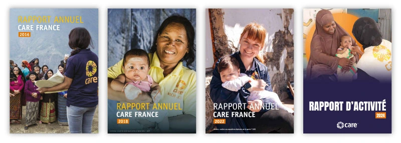 Graphiste rapport d'activités ONG Nantes