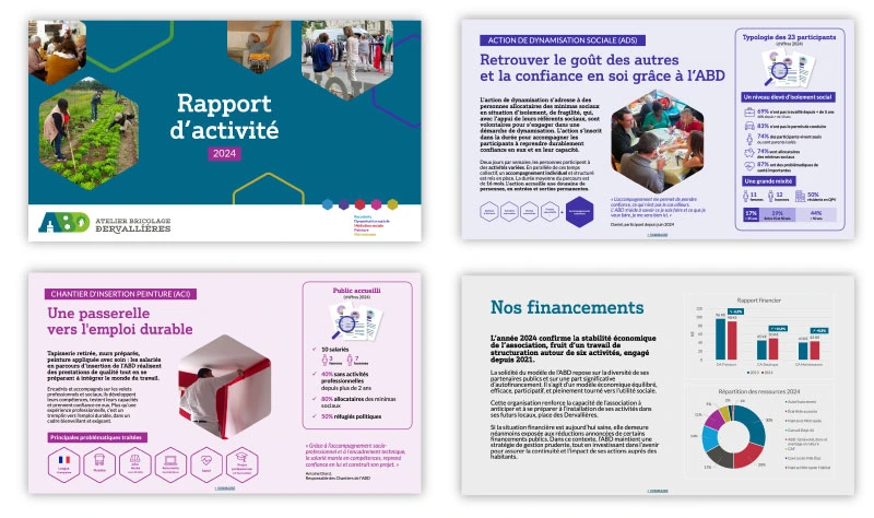 Graphiste création rapport d'activités association